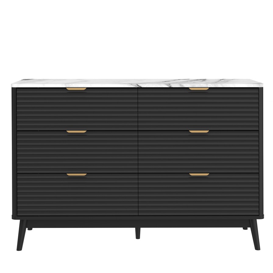 NoirTempo 6 Drawer Cabinet